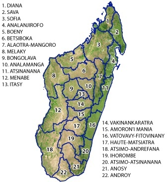 22 region de madagascar